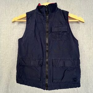Express Boys’ Cotton Blend Cargo Sleeveless Vest Fleece Lined Full Zip Sz L (7)